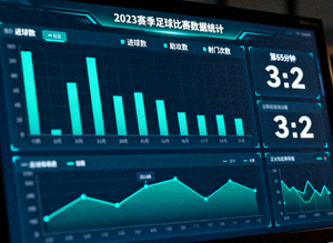 体育数据分析图表与比赛统计屏幕画面